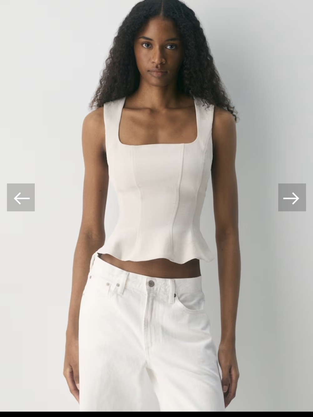 Rhodora Bustier - Crepette Peplum Bustier In Light Birch